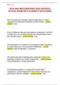 ISYE 6402 MIDTERM PREP 2025 UPDATED  ACTUAL EXAM WITH CORRECT SOLUTIONS&period;