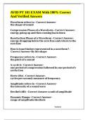 AVID PT 101 EXAM With 100&percnt; Correct And Verified Answers