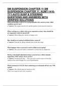 SM SUSPENSION CHAPTER 11 SM SUSPENSION CHAPTER 11&comma; AUMT-1416-TY1-AUTO SUSP & STEERING QUESTIONS AND ANSWERS WITH VERIFIED SOLUTIONS
