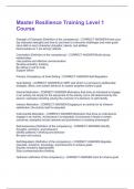 Master Resilience Training Level 1 Course Questions And Answers &vert; 2025 Updated Solutions &vert; 100&percnt; Correct Answers