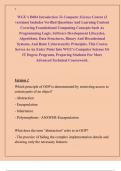 WGU&rsquo;s D684 Introduction To Computer Science Course &lpar;2  versions&rpar; Includes Verified Questions And Learning Content  Covering Foundational Computing Concepts Such As  Programming Logic&comma; Software Development Lifecycles&comma;  Algorithms&comma; Data Structures&comma; Binary A
