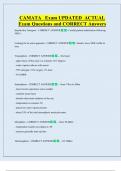 CAMATA   Exam UPDATED  ACTUAL    Exam Questions and CORRECT Answers 