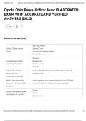 Opota Ohio Peace Officer Basic  exam  ELABORATED EXAM WITH ACCURATE AND VERIFIED ANSWERS &lpar;2025&rpar;