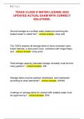 TEXAS CLASS D WATER LICENSE 2025  UPDATED ACTUAL EXAM WITH CORRECT  SOLUTIONS&period;