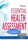 Test Bank For Essential Health Assessment 2nd Edition&comma; By Janice Thompson All Chapters 1-24 LATEST