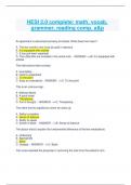 HESI 2&period;0 complete&colon; math&comma; vocab&comma; grammer&comma; reading comp&comma;  QUESTION AND ANSWER 2025&sol;2026