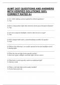 AUMT 2437 QUESTIONS AND ANSWERS WITH VERIFIED SOLUTIONS 100&percnt; CORRECT RATED A&plus;