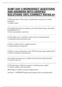 AUMT DAY 5 WORKSHEET QUESTIONS AND ANSWERS WITH VERIFIED SOLUTIONS 100&percnt; CORRECT RATED A&plus;