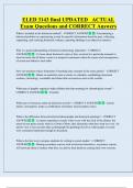 ELED 3143 final UPDATED   ACTUAL  Exam Questions and CORRECT Answers