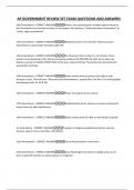AP GOVERNMENT REVIEW SET EXAM QUESTIONS AND ANSWERS