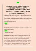 MSN 622 FINAL EXAM NEWEST  2024-2025 ACTUAL EXAM  COMPLETE 116 QUESTIONS AND  CORRECT DETAILED ANSWERS  &lpar;VERIFIED ANSWERS&rpar; 