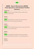 NDEE - Bowel Elimination &lpar;RNSG  1523&rpar; Questions with Detailed Verified  Answers 