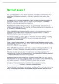 NUR521 Exam 1 Questions And Answers With Verified Tests 100&percnt; Correct Answers