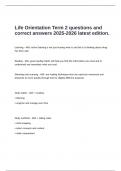 Life Orientation Term 2 questions and correct answers 2025-2026 latest edition&period;