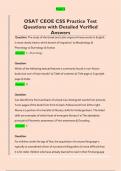 OSAT CEOE CSS Practice Test  Questions with Detailed Verified  Answers