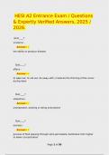  HESI A2 Entrance Exam &sol; Questions & Expertly Verified Answers&comma; 2025 &sol; 2026&period;