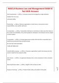 NASCLA Business Law and Management EXAM SC Test With Answers