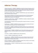 Adlerian Therapy Questions And Answers With Verified Tests 100&percnt; Correct Answers
