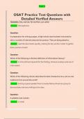 OSAT Practice Test Questions with  Detailed Verified Answers