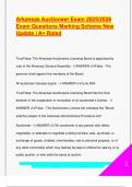 Arkansas Auctioneer Exam 2025&sol;2026 &ndash; Complete Q&A Study Guide with Legal Terms&comma; Definitions&comma; and Real Exam Scenarios
