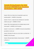 Comedy Driving 2025&sol;2026 &ndash; 100&percnt; Solved Q&A Guide for Defensive Driving Ticket Dismissal Course &lpar;Texas&rpar;