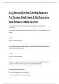U&period;S&period; Forces Drivers Training Program for Europe Final Exam 2 He Questions and Answers 100&percnt; Correct
