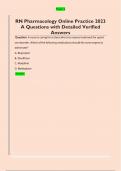 Pharmacology   Questions with Detailed Verified Answers