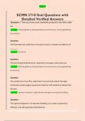 SCMN 3710 final Questions with  Detailed Verified Answers 