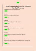  SIDA id badge Questions with Detailed Verified Answers