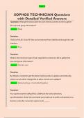 SOPHOS TECHNICIAN Questions  with Detailed Verified Answers 
