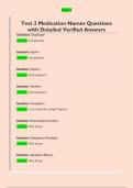Test 2 Medication Names Questions  with Detailed Verified Answers