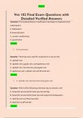 Vet 102 Final Exam Questions with  Detailed Verified Answers 