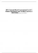 RN Concept-Based Assessment Level 1 &ndash; Online Questions and Verified Answers &vert; 2025&sol;2026
