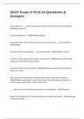 SCAT Exam 2 Ch 8-14 Questions & Answers