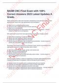 NASM CNC Final Exam Questions And Correct Answers 2023 Latest Updates Grade A&plus;