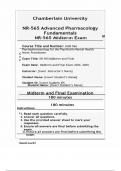 NR-565 Advanced Pharmacology Fundamentals NR-565 Midterm Exam
