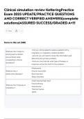 Clinical simulation review KetteringPractice  Exam 2025 UPDATE&sol;PRACTICE QUESTIONS  AND CORRECT VERIFIED ANSWERS&lpar;complete  solutions&rpar;ASSURED SUCCESS&sol;GRADED A&plus;&excl;&excl;&excl;