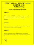  SECOND CLASS BOILER LICENSE 2ND MINNESOTA QUESTIONS AND ANSWERS 2025