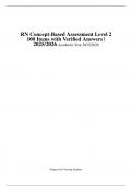 RN Concept-Based Assessment Level 2 &ndash; 100 Items with Verified Answers &vert; 2025&sol;2026