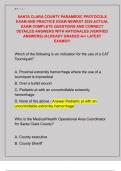 SANTA CLARA COUNTY PARAMEDIC PROTOCOLS  EXAM AND PRACTICE EXAM NEWEST 2025 ACTUAL  EXAM COMPLETE QUESTIONS AND CORRECT  DETAILED ANSWERS WITH RATIONALES &lpar;VERIFIED  ANSWERS&rpar; &vert;ALREADY GRADED A&plus;&sol; LATEST  EXAMS&excl;&excl;&excl; 