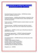 UWA MASTERS OF ELEMENTARY EDUCATION COMPREHENSIVE EXAM &lpar;2025&sol;2026&rpar;