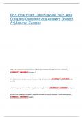 PES Final Exam Latest Update 2025 With  Complete Questions and Answers Graded  A&plus;&vert;Assured Success 