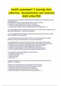 health assessment I &lpar;nursing data collection&comma; documentation and analysis&rpar; 2025 UPDATE&excl;&excl;&excl;