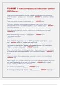FSHN MT 1 Test Exam Questions And Answers Verified  100&percnt; Correct 