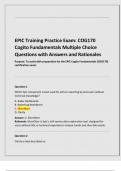 EPIC Training Practice Exam&colon; COG170  Cogito Fundamentals Multiple Choice  Questions with Answers and Rationales