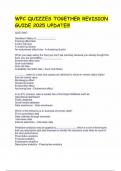 WPC QUIZZES TOGETHER REVISION GUIDE 2025 UPDATE&excl;&excl;&excl;