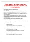 Right-of-Way Traffic Scenarios from USAREUR Practice Exam questions with correct answers