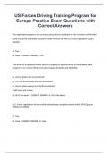 US Forces Driving Training Program for Europe Practice Exam Questions with Correct Answers