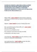 CLINICAL PATIENT CARE NHA CCMA LATEST EXAM 2025 WITH MULTIPLE CHOICE OF QUESTIONS AND CORRECT ANSWERS ALREADY GRADED A&plus; AND 100&percnt; GUARANTEE PASS &lpar;JUST RELEASED&excl;&excl;&excl;&excl;&excl;&excl;&rpar;