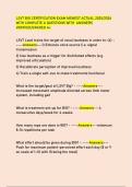LSVT BIG CERTIFICATION EXAM NEWEST ACTUAL 2025&sol;2026  WITH COMPLETE A QUESTIONS WITH ANSWERS VERIFIED&sol;GRADED A&plus;